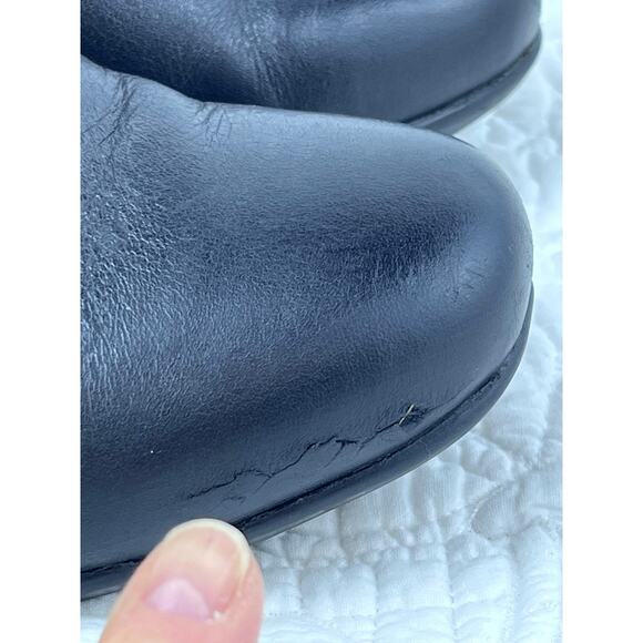 Clarks Bendables Women's Size 9.5M Black Slip On Leather Heels Comfort - Picture 6 of 11